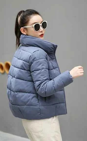 Red Quilted Padded Duck Down Short Woman Coat Thick Padding Jackets for Women Black Cropped Harajuku Fashion Winter Outer 2025