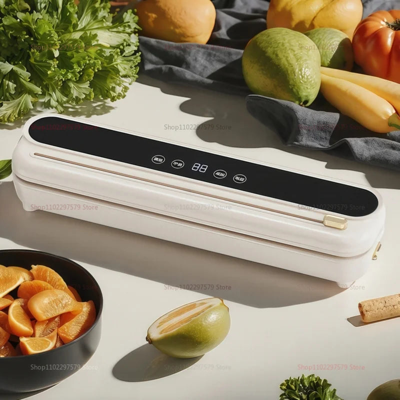 Electric Vacuum Sealer for Home Dry/Wet Food Sealed Packaging Kitchen Food Storage Seal Built-in Cutter Knife Kitchen Tools - AMULET RING STORE
