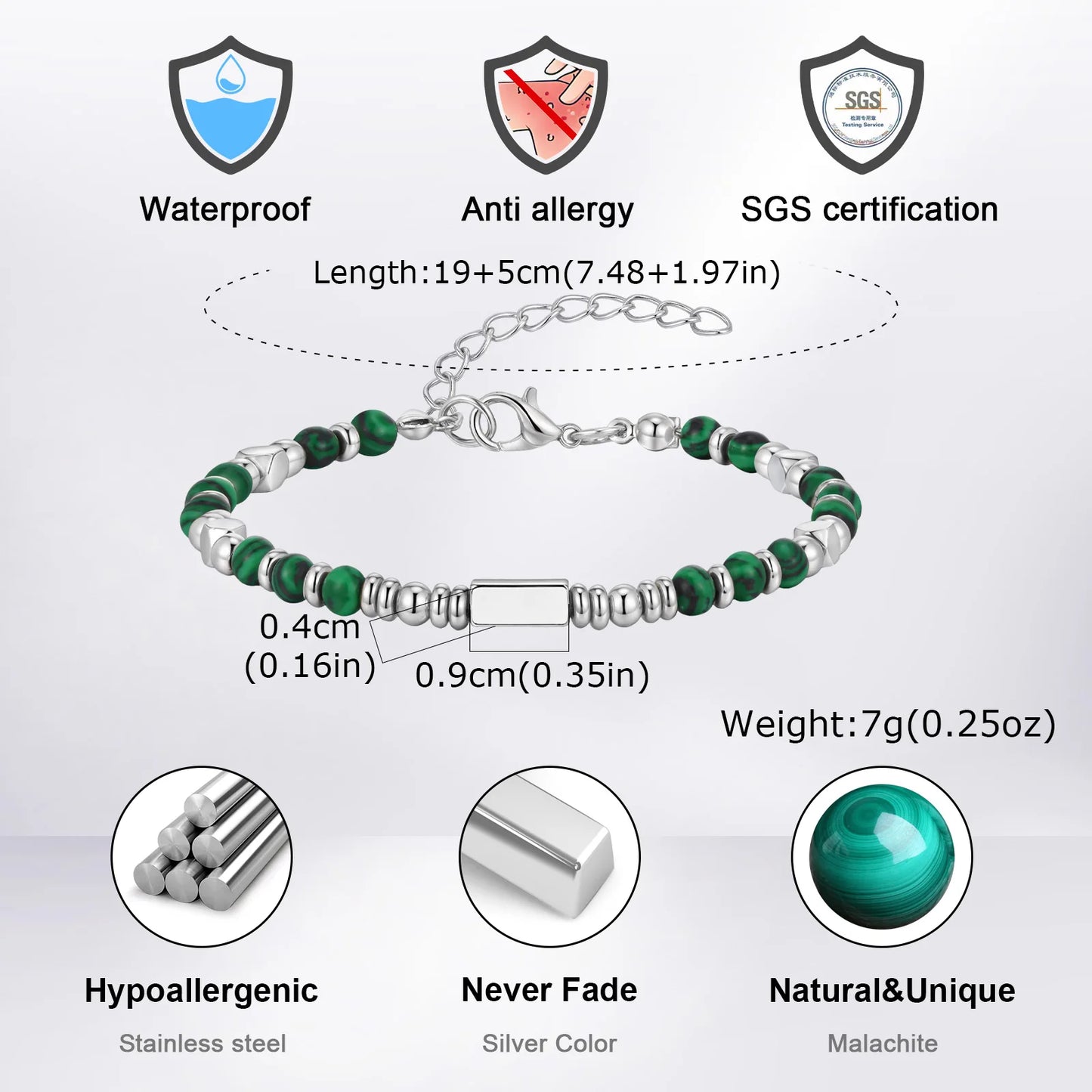 Trendy Unique Natural Stone Beaded Bracelet, Stainless Steel Chain Wristband Bracelet, Classic Tiger Eye Stone Jewelry for Men