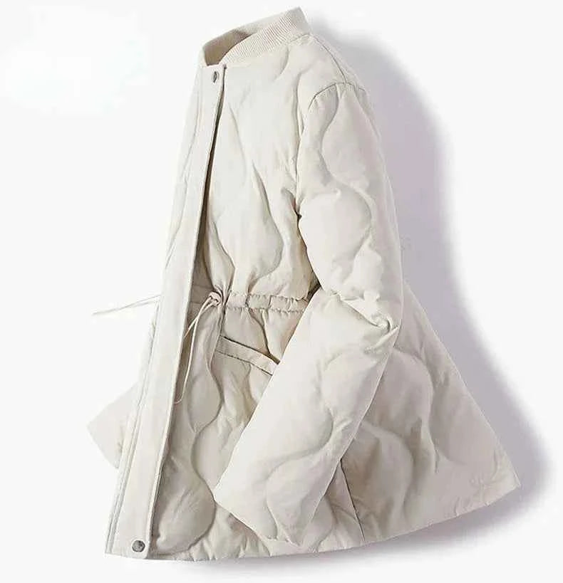 Quilted Padded Overcoat Female Coats Black Duck Down Women's Jacket Thick Padding Long Winter Promotion Offers Elegant Classy In