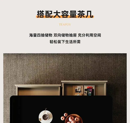 Elegant Space Saving TV Stand Eco Friendly Materials Sustainable Modern Aesthetics TV Stand Sliding Doors Living Room Furniture