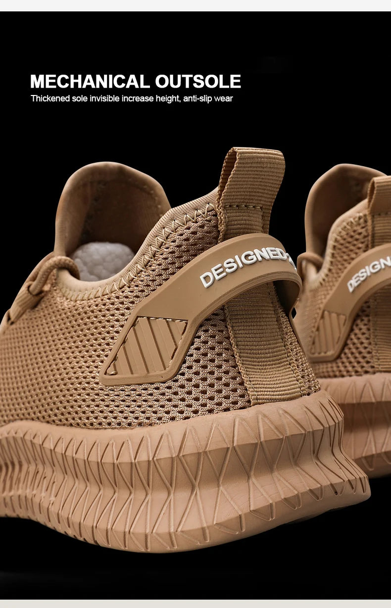 Men's Non-Slip Casual Sneakers Breathable Outdoor Jogging Training Hiking Sports Running Outdoor Women Weave Knit Lace Up Shoes - AMULET RING STORE