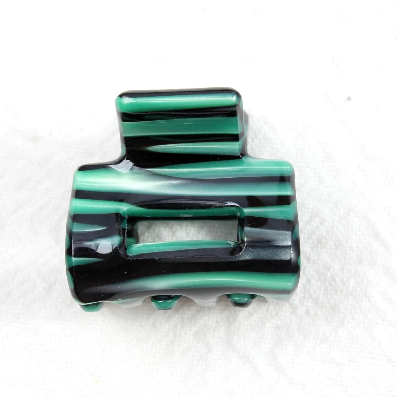 Bgffuy Leopard Korea Acetate Hollow Colorful Mini Hair Claws Crab Hair Clips for Child Girls Hairpins Hair Accessories Barrettes