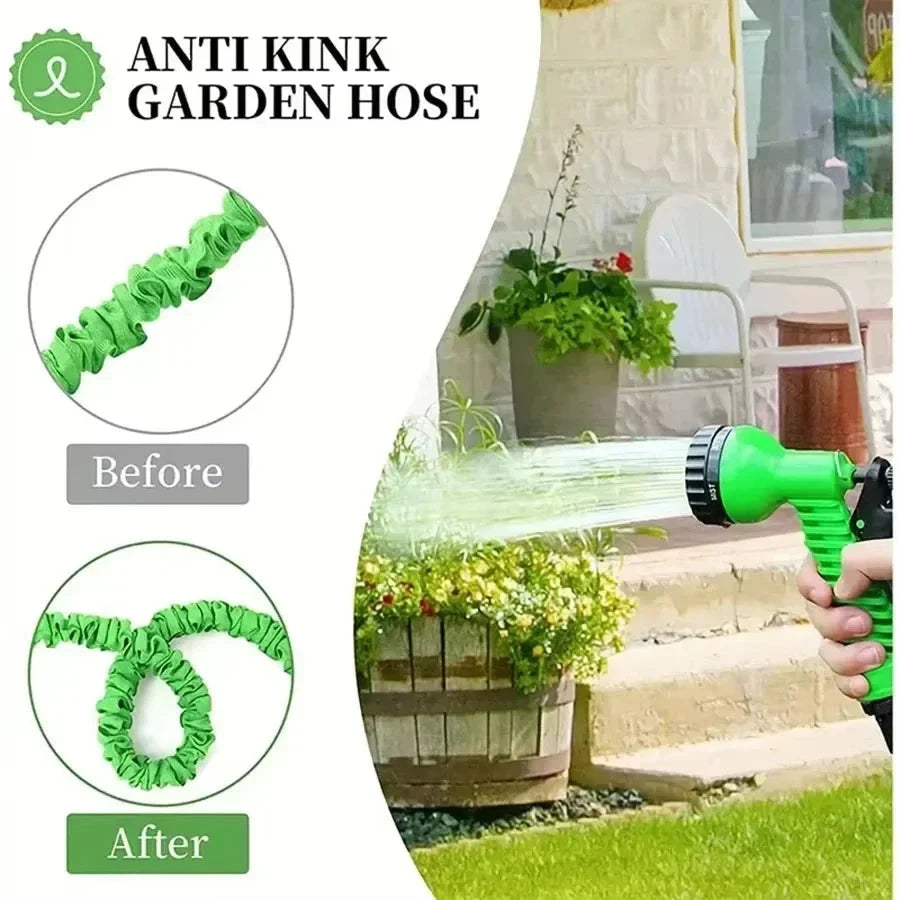 200FT Expandable High-Pressure Magic Hose 7 Water Spraying Functions Gun Durable Materials Home Garden Watering Tools - AMULET RING STORE