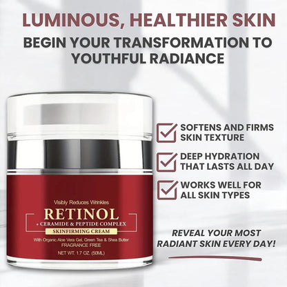 Instant Retinol Cream Wrinkle Remover Firming Lifting Anti Aging Fade Fine Lines Moisturizing Whitening Korea Repair Skin Care - AMULET RING STORE