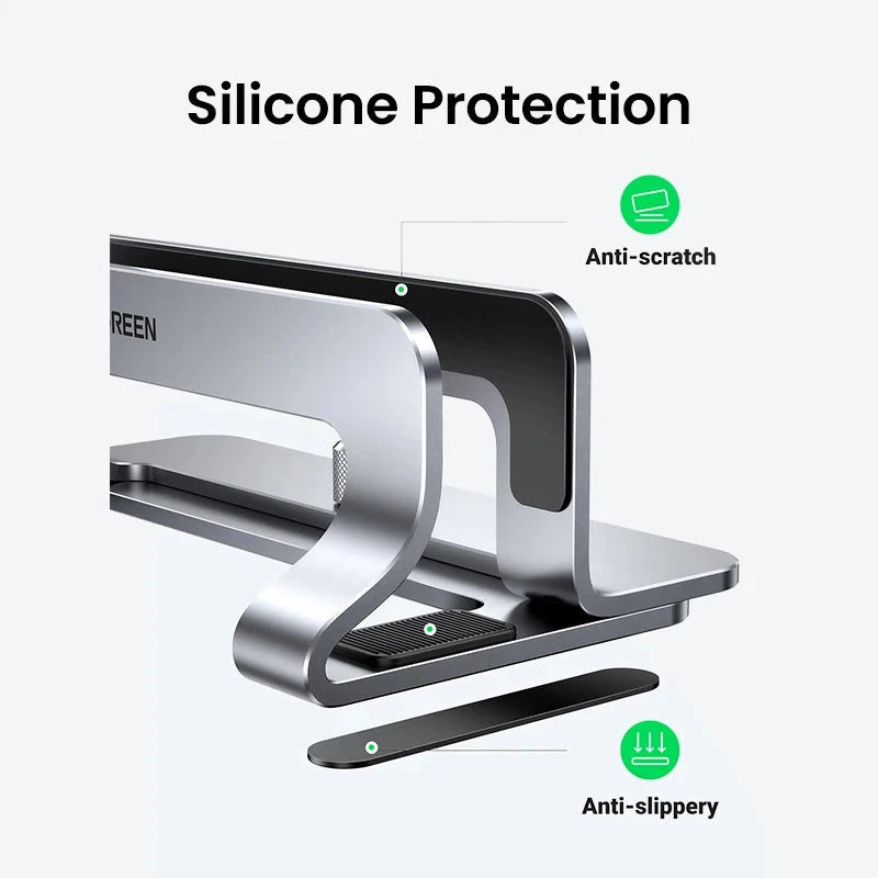 UGREEN Vertical Laptop Stand Holder For MacBook Air Pro Aluminum Foldable Notebook Stand Laptop Support MacBook Pro Tablet Stand - AMULET RING STORE