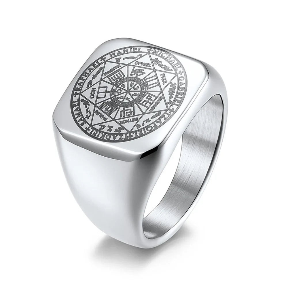 The Seals of The Seven Archangels Rings Protection Amulet Seal Solomon Kabbalah AMULET RING STORE