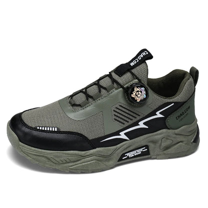 Men's Korean breathable casual sports shoes four season new soft soled Rotating shoelaces outdoor running shoes student sneakers - AMULET RING STORE