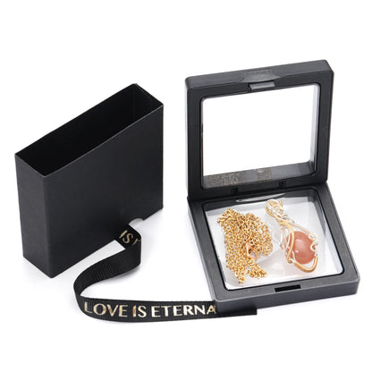 Labradorite Rainbow Moonstone Gemstone Pendant Copper Wire Wrapped Labradorite Jewelry Labradorite Necklace With Chain and Box