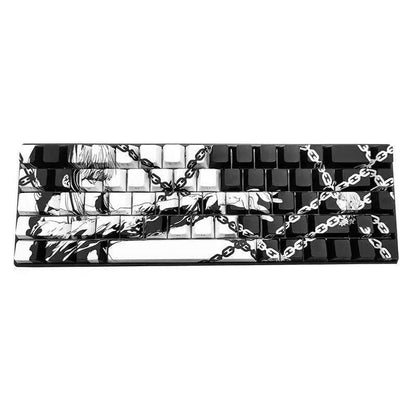 129 Keys Makima Anime Keycaps Cartoon PBT Keycap Cherry Keycaps Key Cap Dye-sub Mechanical Keyboard Caps for 64/68/71/84/108