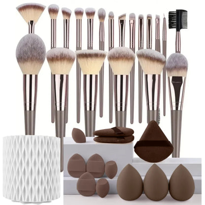 3-20PCS Makeup Brushes Set Eyeshadow Fluffy Foundation Concealer Blush Highlighter Storage Box Female Cosmetics Beauty Tools - AMULET RING STORE