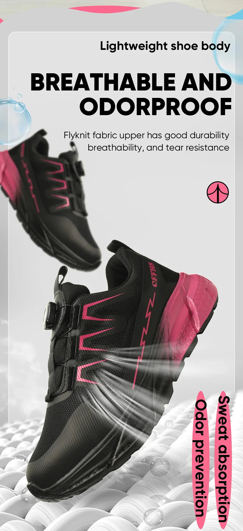 New women's anti-puncture anti-smash breathable fashion safety protection shoes - AMULET RING STORE