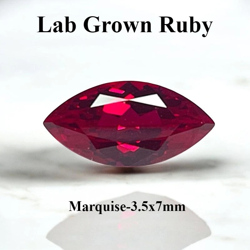 Lab Grown Ruby Pigeon Blood Red Color For Jewelry Diy Making Main Materials Selectable Certificate