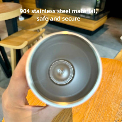 Tyeso 600/750ML Thermos Bottle With Straw Stainless Steel Car Thermal Cup Sports Water Bottles Keeps Cold and Hot Thermal Mug