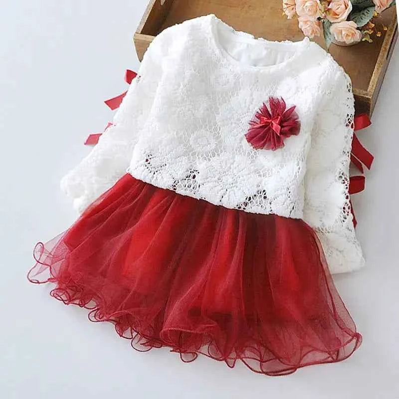 Bear Leader Newborn Bebes Princess Dresses Autumn Christmas Fashion Infant Girl Ruffles Costume Vestidos Cute Bear Bags 0-2Y