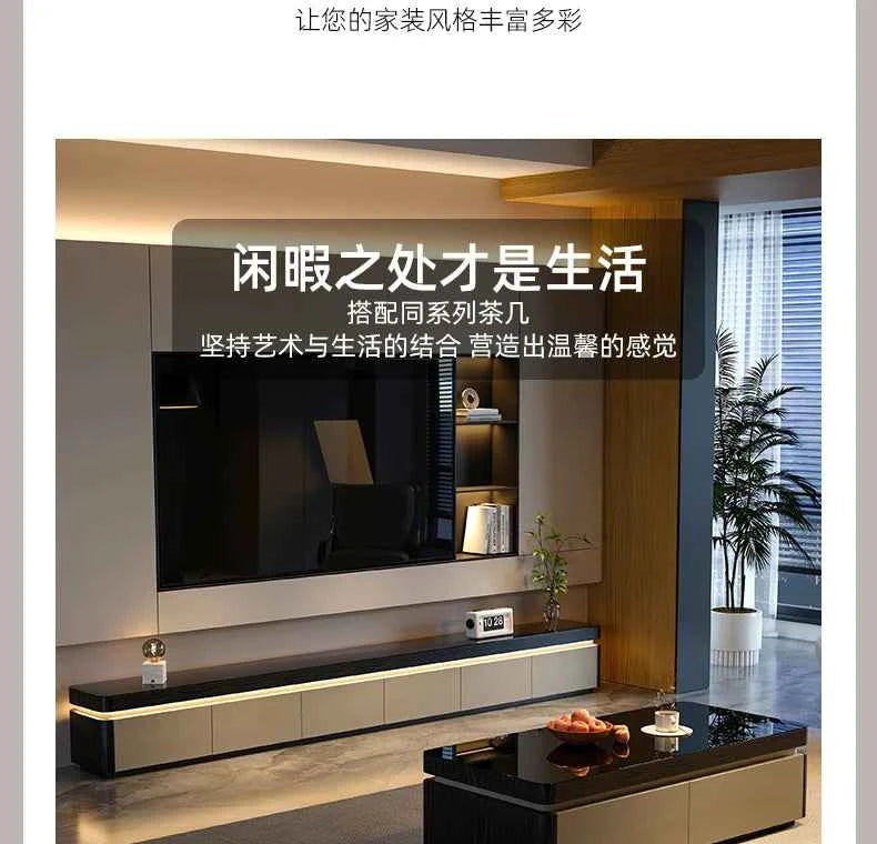 Elegant Space Saving TV Stand Eco Friendly Materials Sustainable Modern Aesthetics TV Stand Sliding Doors Living Room Furniture