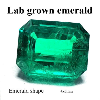 emerald Cut Lab Grown Columbia Emerald Natural color for DIY Jewelry Making Materials with Certificate Factory Wholesale price
