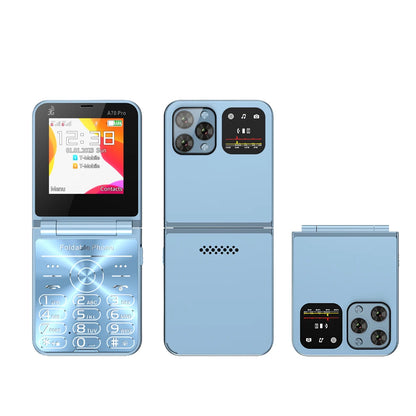 SERVO A70 Pro 3G Network Foldable Phone Speed Dial Call Recording FM Radio Flashlight Key 2.6" Screen Flip Phones 2 SIM Standby