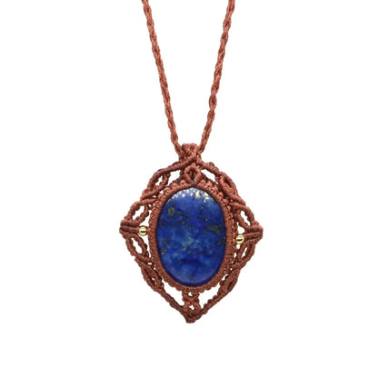 Natural Stones Tear Water Drop Pendant Crystals Healing Handmade Thread Rope Wrap Braided Macrame Chain Necklace Jewelry Gifts - AMULET RING STORE