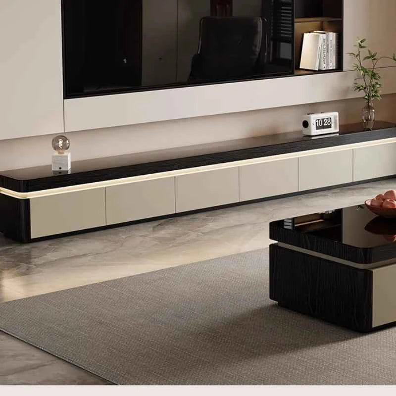 Elegant Space Saving TV Stand Eco Friendly Materials Sustainable Modern Aesthetics TV Stand Sliding Doors Living Room Furniture