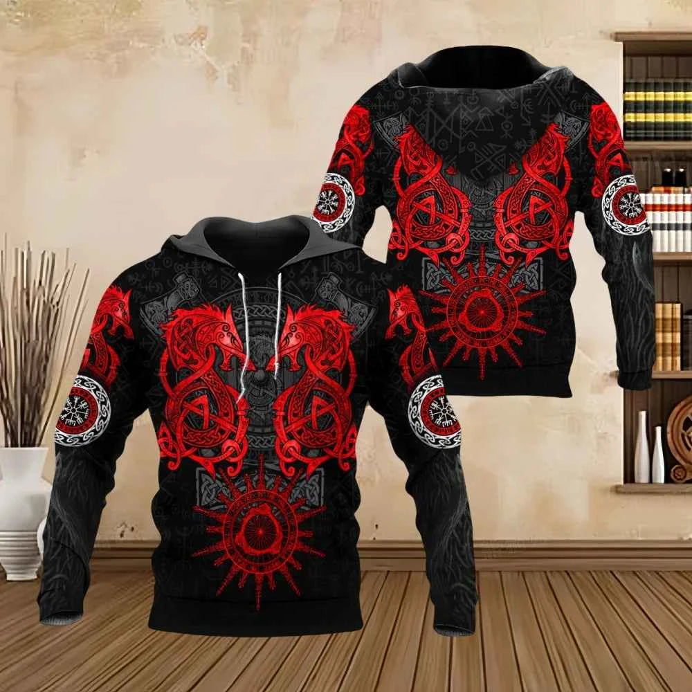 Men Fashion Four Seasons Hoodies Vintage Skull 3D Print Pullover Sweatshirts Men Comforts Kangaroo Pocket Y2k Hoodies Clothing