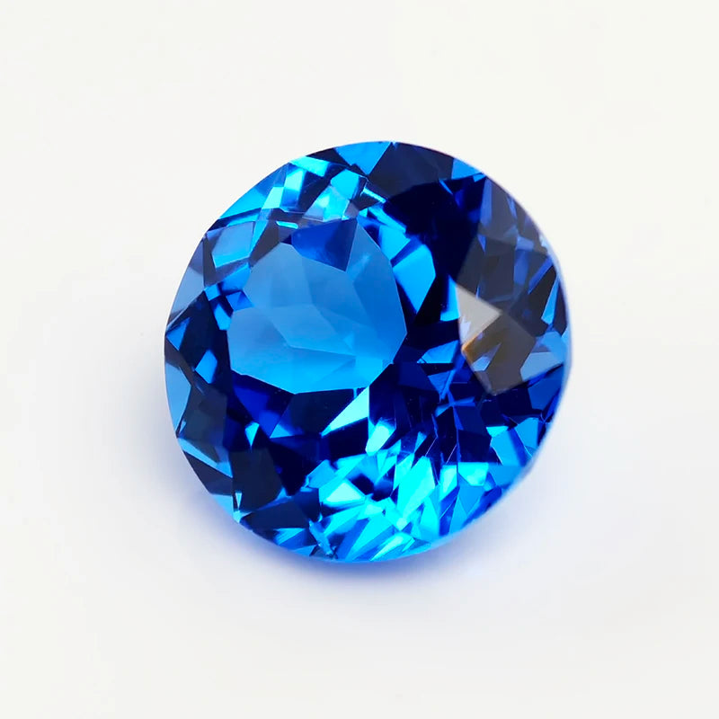 NEW Round Shape Blue Cobalt Spinel Loose Gemstone Diamond for Jewelry Making - AMULET RING STORE
