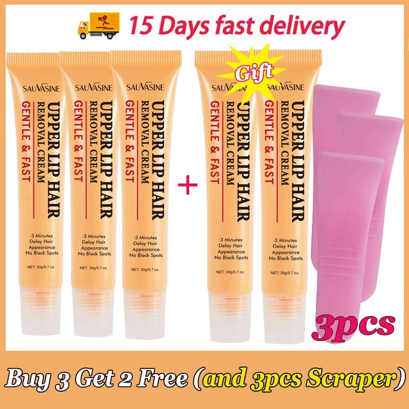 3 Minutes Fast Hair Removal Cream Painless Hair Growth Inhibitor Lip Face Arm Armpit Leg Permanent Depilatory for Men Women Care - AMULET RING STORE