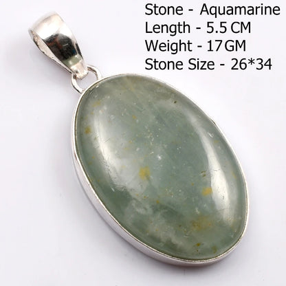 Genuine  Amaquarine  Pendant Hand Made Women Jewelry gift