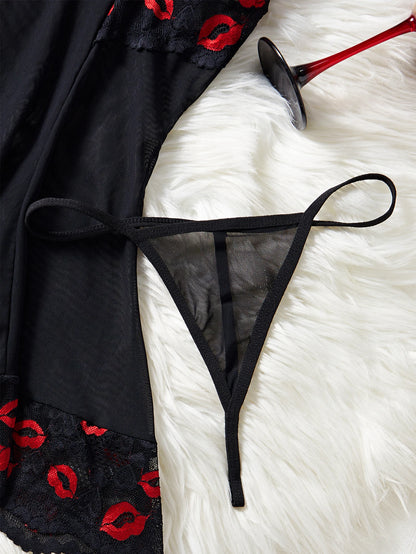 Erotic Nightdress Clothe Women Nightgowns Sexy Nightwear Lace Patchwork Lingerie Nighty Sleepwear Wedding Pajama Set Date Parent - AMULET RING STORE