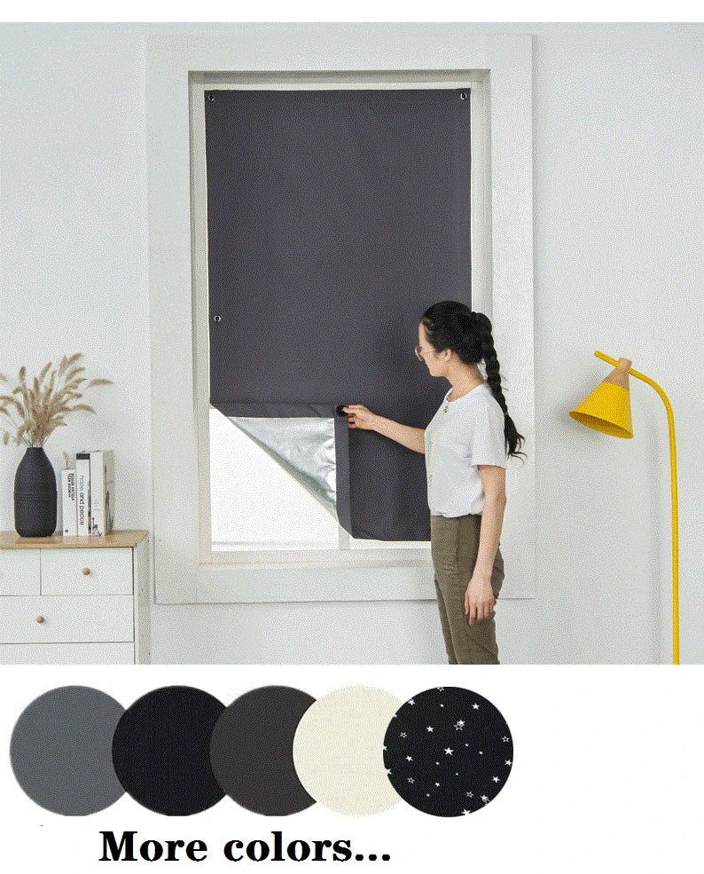 Blackout Skylight Window Blinds with Suction Cups Portable Thermal Insulated Adjustable Curtain for Bedroom Travel Car - AMULET RING STORE