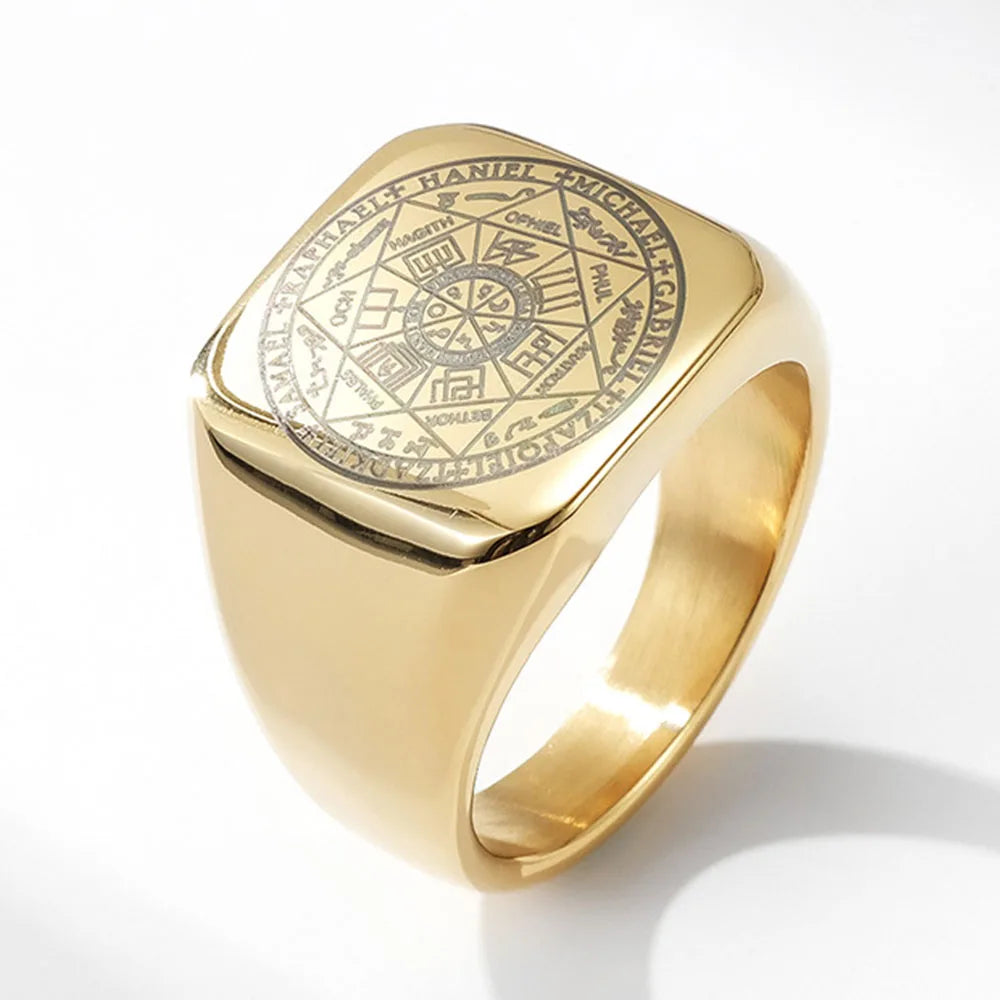 The Seals of The Seven Archangels Rings Protection Amulet Seal Solomon Kabbalah AMULET RING STORE