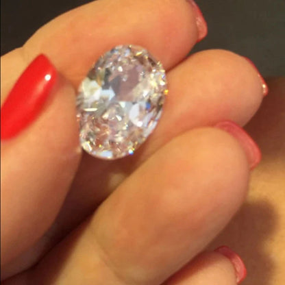 Brilliant Large Unheated White Sapphire 13X18mm Oval Cut VVS1 Loose Gemstone For Jewelry Making DIY - AMULET RING STORE