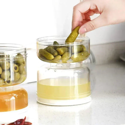 Home Storage Sealed Jar for Pickle Kitchen Wet and Dry Separation Pickle Box Strainer Container Multifu Storages Food Containers - AMULET RING STORE