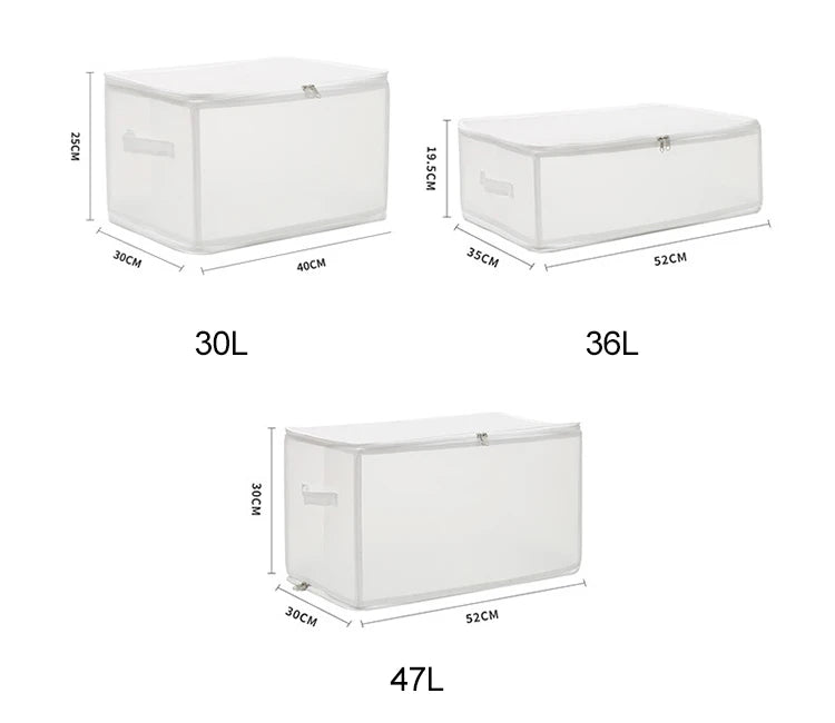 1Pcs Folding Large Capacity Quilt Clothes Storage Boxes Suit Coat Clothing Waterproof Dust-proof Bedroom Organizer Accessories - AMULET RING STORE