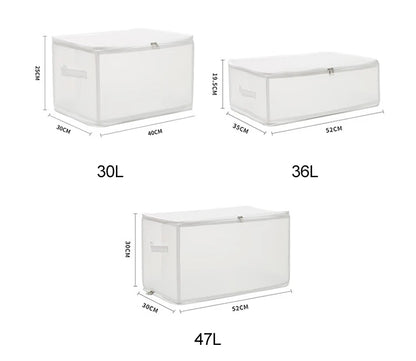 1Pcs Folding Large Capacity Quilt Clothes Storage Boxes Suit Coat Clothing Waterproof Dust-proof Bedroom Organizer Accessories - AMULET RING STORE
