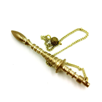 Bronze Metal Copper Spiritual Point Pendulum for Divination Healing Dowsing Wicca Balancing Pointed Cone Pendant Pendulum