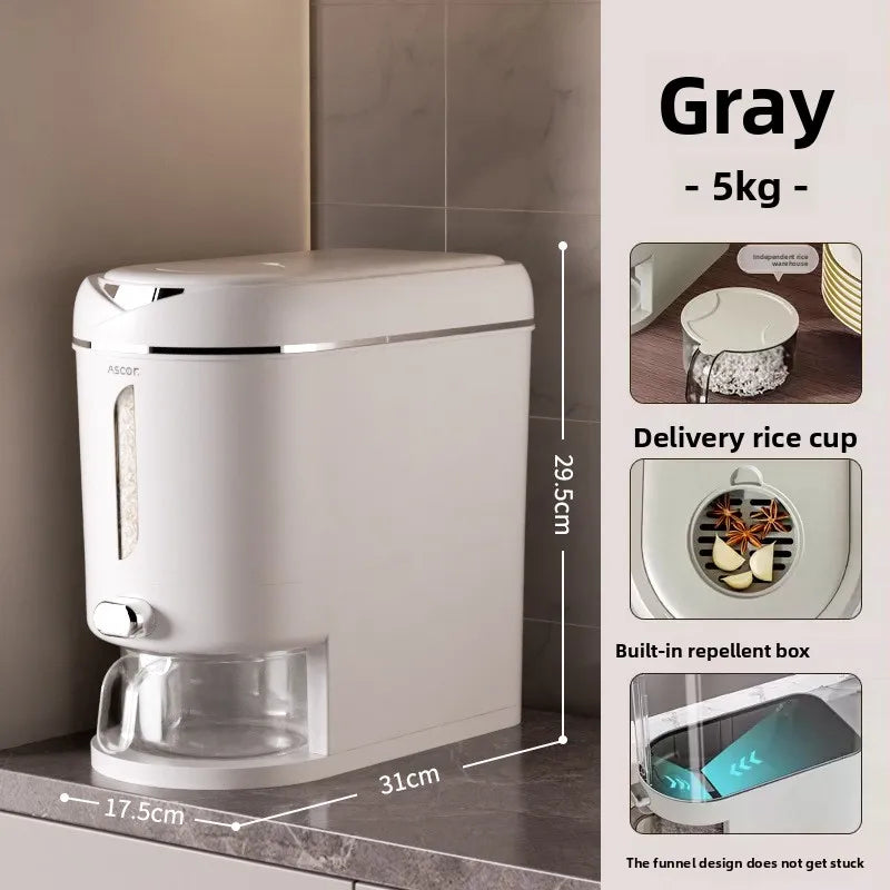 Mii Bucket Home 2025 New Model Sealed Rice Container Rice Box Anti-Pest and Anti-Damp Kitchen Storage Container High-End