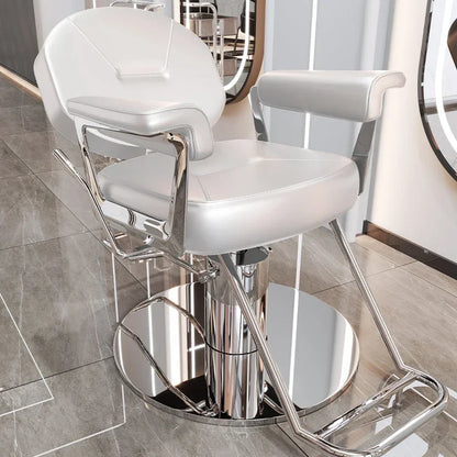Comfortable Women Dressing Professional Barber Chair Swivel Advanced Trendy Barber Chairs Silla Leisure Design Salon Furniture
