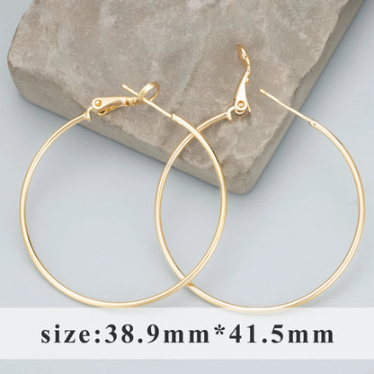 GUFEATHER MC19,jewelry accessories,18k gold plated,pass REACH,nickel free,round ring,charms,jewelry making,diy earrings,6pcs/lot - AMULET RING STORE