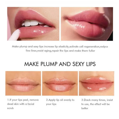 Instant Lip Plumping Essential Oil Nourishing Antiwrinkle Moisturising Sexy Lip Care Ultimate Plumping Lip Gloss Serum Cosmetics - AMULET RING STORE