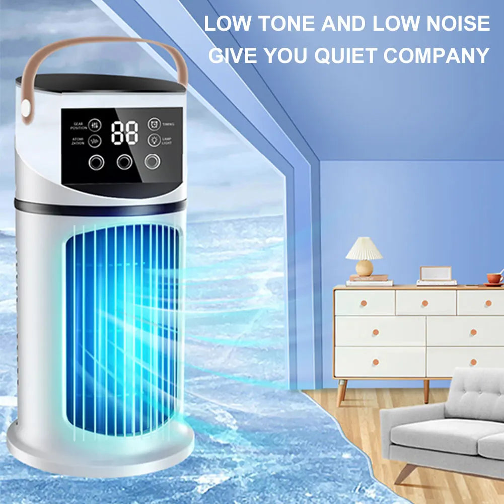 Water Cooling Fan Air Conditioner Adjustable Speeds Timer Personal Fan Air Cooler With Humidifier for Bedroom Living Room Office