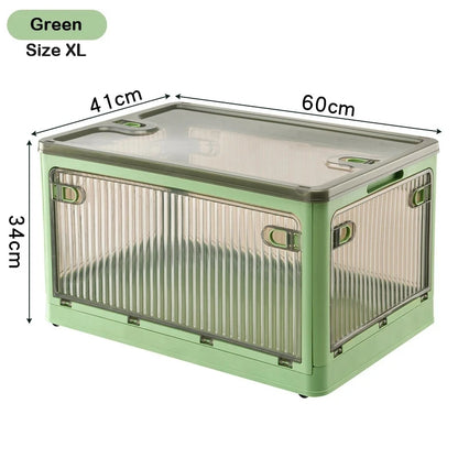 Foldable Storage Box Closet Organizer with Wheels Outdoor Stackable Sundries Organizer Clothes Quilts Toys Books Storage Box - AMULET RING STORE