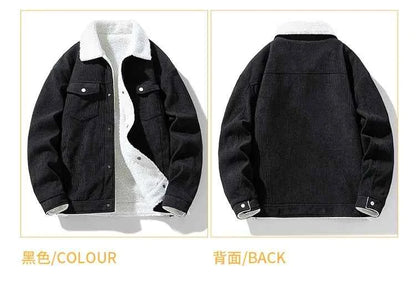 Men's Jackets and Coats Fashion Warm Corduroy Thick Coats 2024 Winter Fashion Men's Coats Down Jackets Men's Cotton Clothing