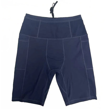 Marathon Compression Shorts with Waistband Pocket Men Women Quick Dry Nylon Workout Tights for Cycling Running Training