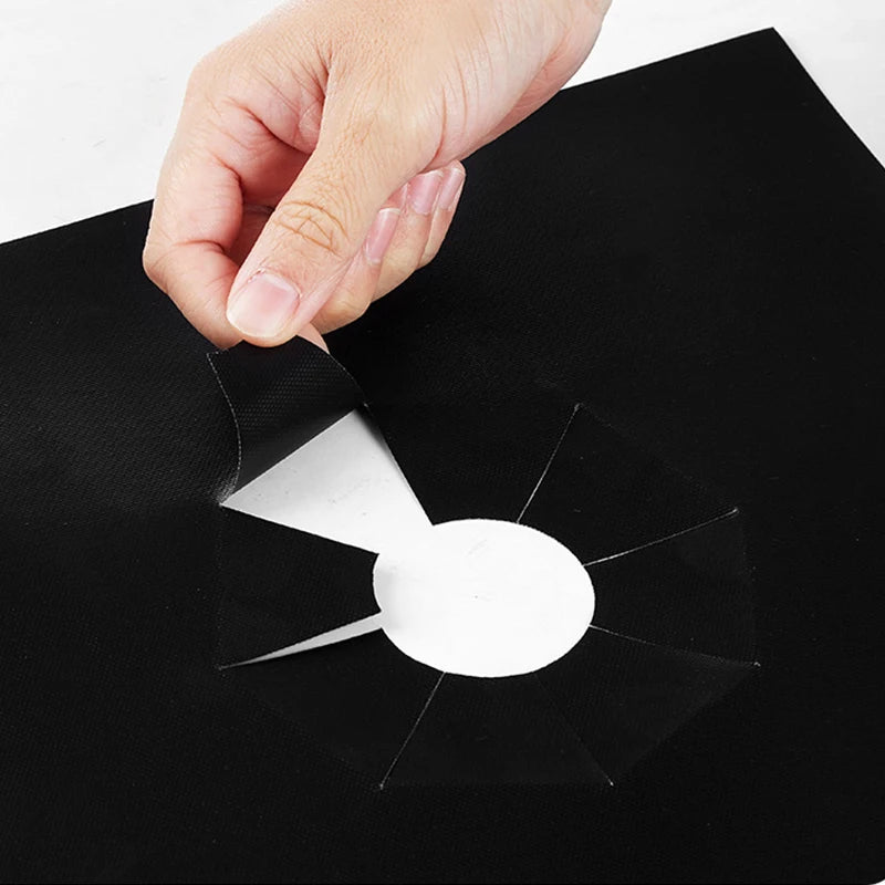 4 Pieces 27 Cm Gas Stove Surface Protection Pad Washable Oil And Dirt Resistant Kitchen Cleaning Accessories - AMULET RING STORE