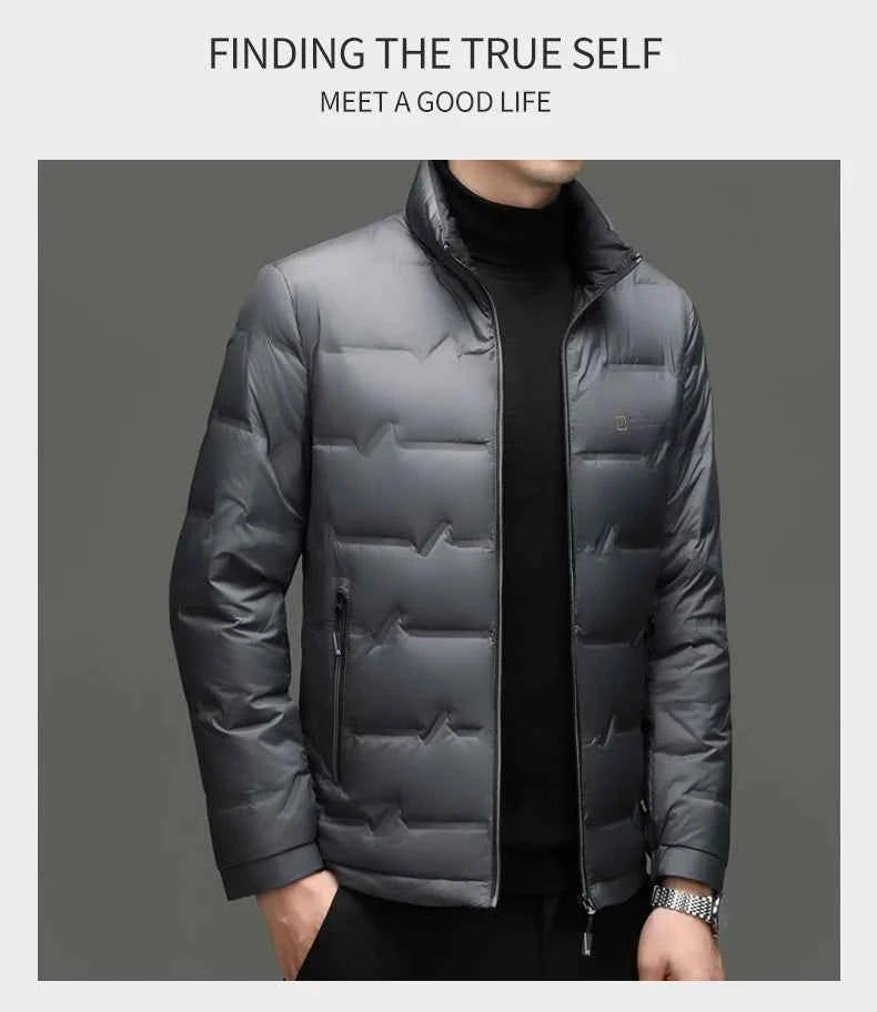 Winter Down Jacket 2026 Light Luxury Brand Men's Coat 90% White Duck Down Lining Outdoor Leisure Sports Men's Jacket