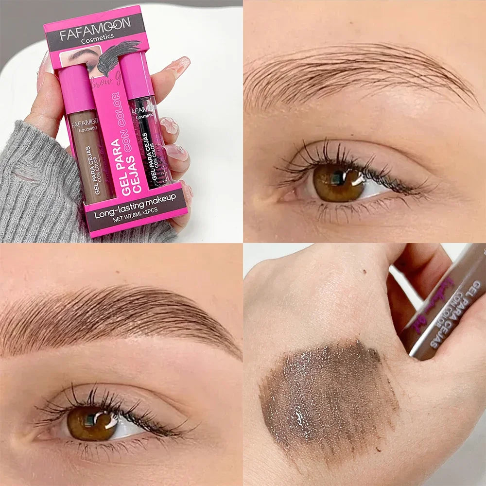 3 Colors Natural Liquid Dyeing Eyebrow Cream Waterproof Long Lasting Non-smudge Mascara Tint Makeup Cosmetic Brow Enhancer Cream - AMULET RING STORE