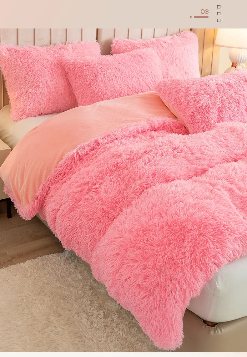 3-Piece Luxurious Plush Duvet Cover Set – Cozy & Soft Bedding, Perfect for Bedroom Comfort, Ideal for Guest Rooms and Dorm Aesth - AMULET RING STORE