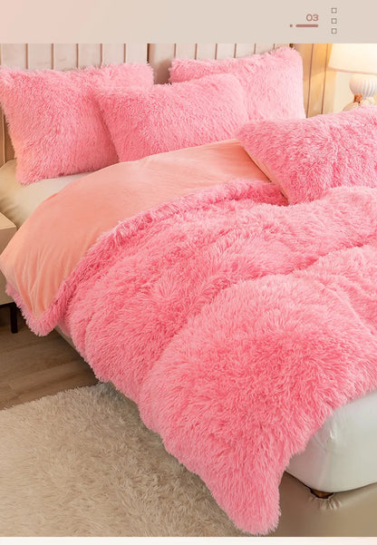 3-Piece Luxurious Plush Duvet Cover Set – Cozy & Soft Bedding, Perfect for Bedroom Comfort, Ideal for Guest Rooms and Dorm Aesth - AMULET RING STORE