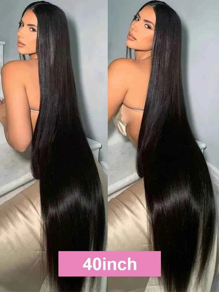300% High Density Straight Human Hair Wigs 13x6 13x4 HD Lace Front Wig Brazilian 40 46 Inch 360 Full Lace Frontal Human Hair Wig